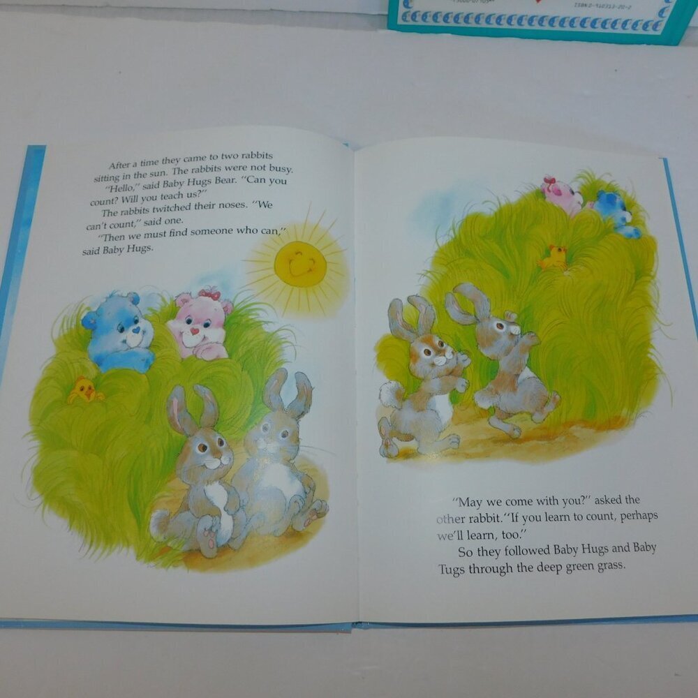 Vintage 1984 Care Bears Hard Cover Books Parker Brothers Set 2 Hugs Tugs Bedtime - Picture 7 of 10